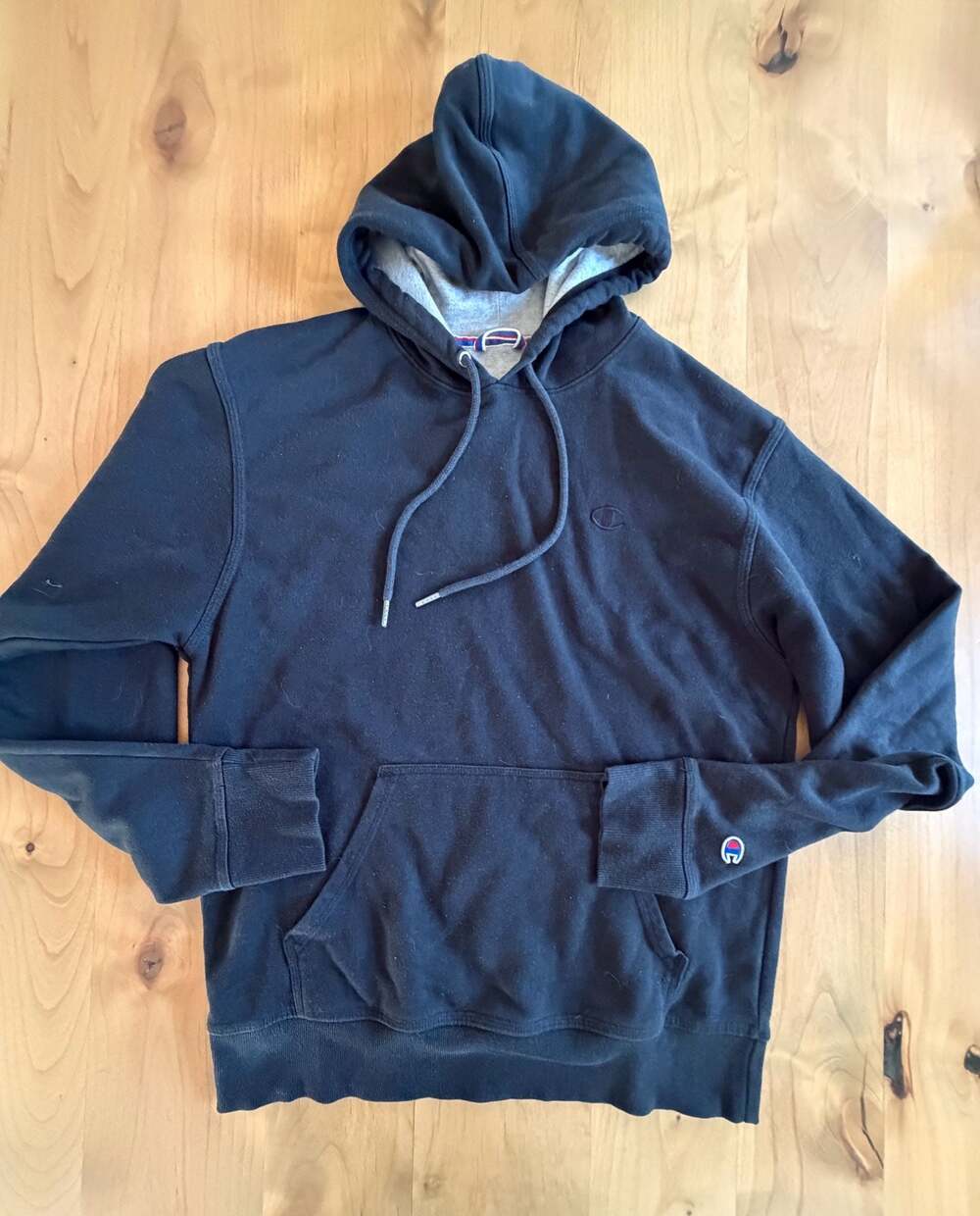 Champion Authentic Athleticwear Black Pullover Hoodie with C Logo Medium